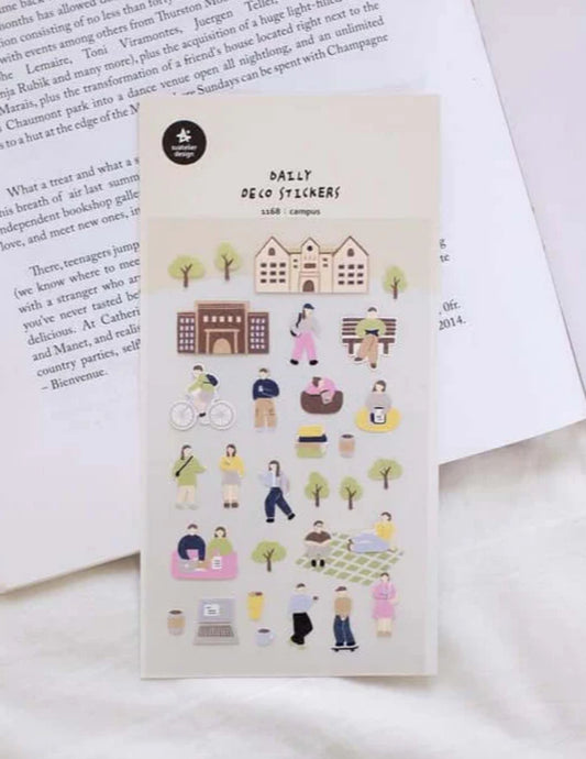 韓國Suatellier 手帳貼紙 - 校園生活