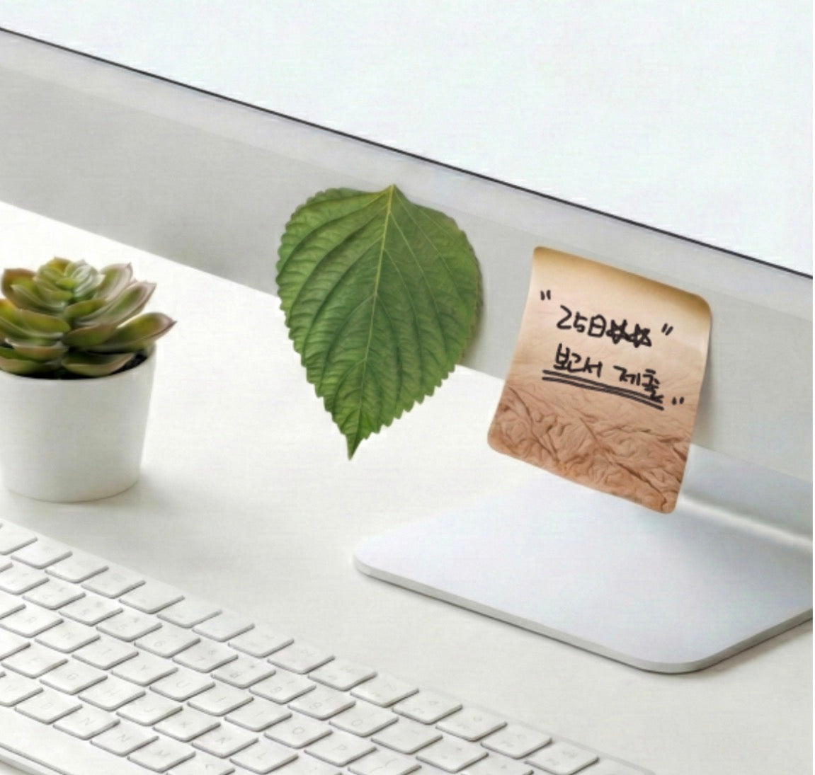 韓國Eight Mart 燒肉拼盤便條貼：野菜類 （秀珍菇、娃娃菜、生菜、紫蘇葉）