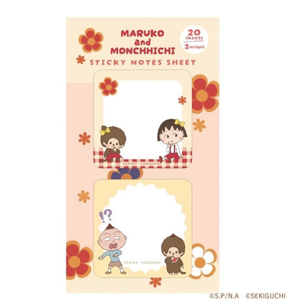 日本Monchichi x 櫻桃小丸子有黏貼力Memo [預購貨品］