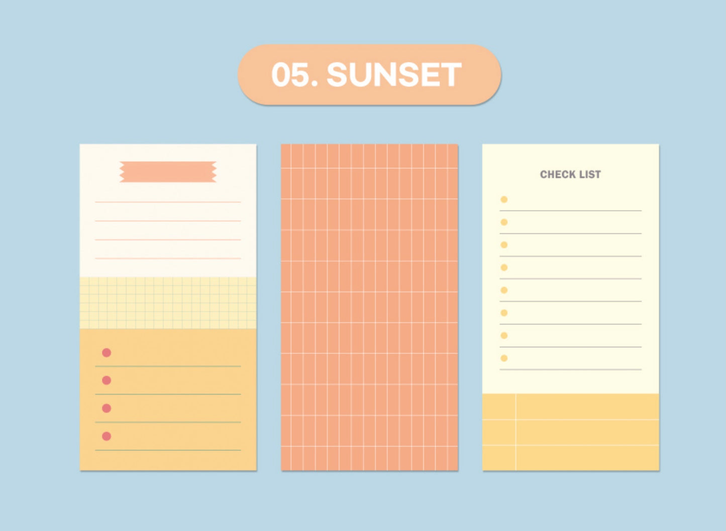 韓國 MONO Paper 便條簿 - Triple memo pad - Sunset