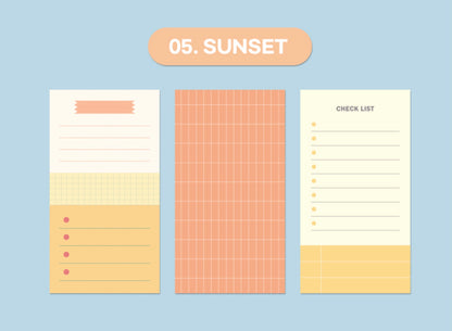 韓國 MONO Paper 便條簿 - Triple memo pad - Sunset