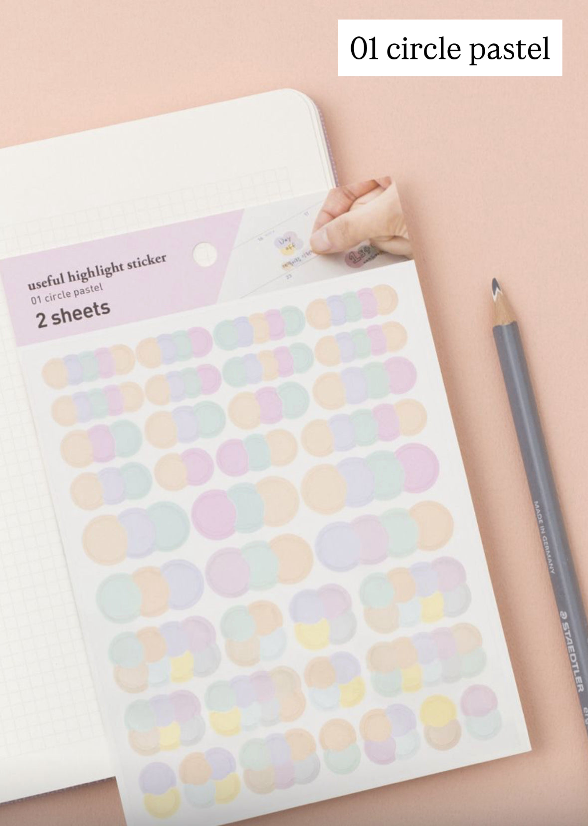 韓國Full design Useful Highlight Stickers - 2 張入 (3 色設計）