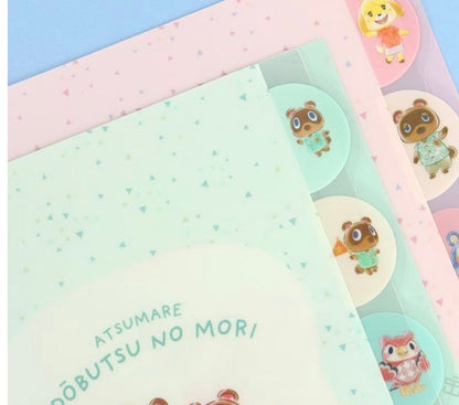 日本動物之森文具系列A4 Multi Pockets Folder [預購貨品，下單後14天出貨]