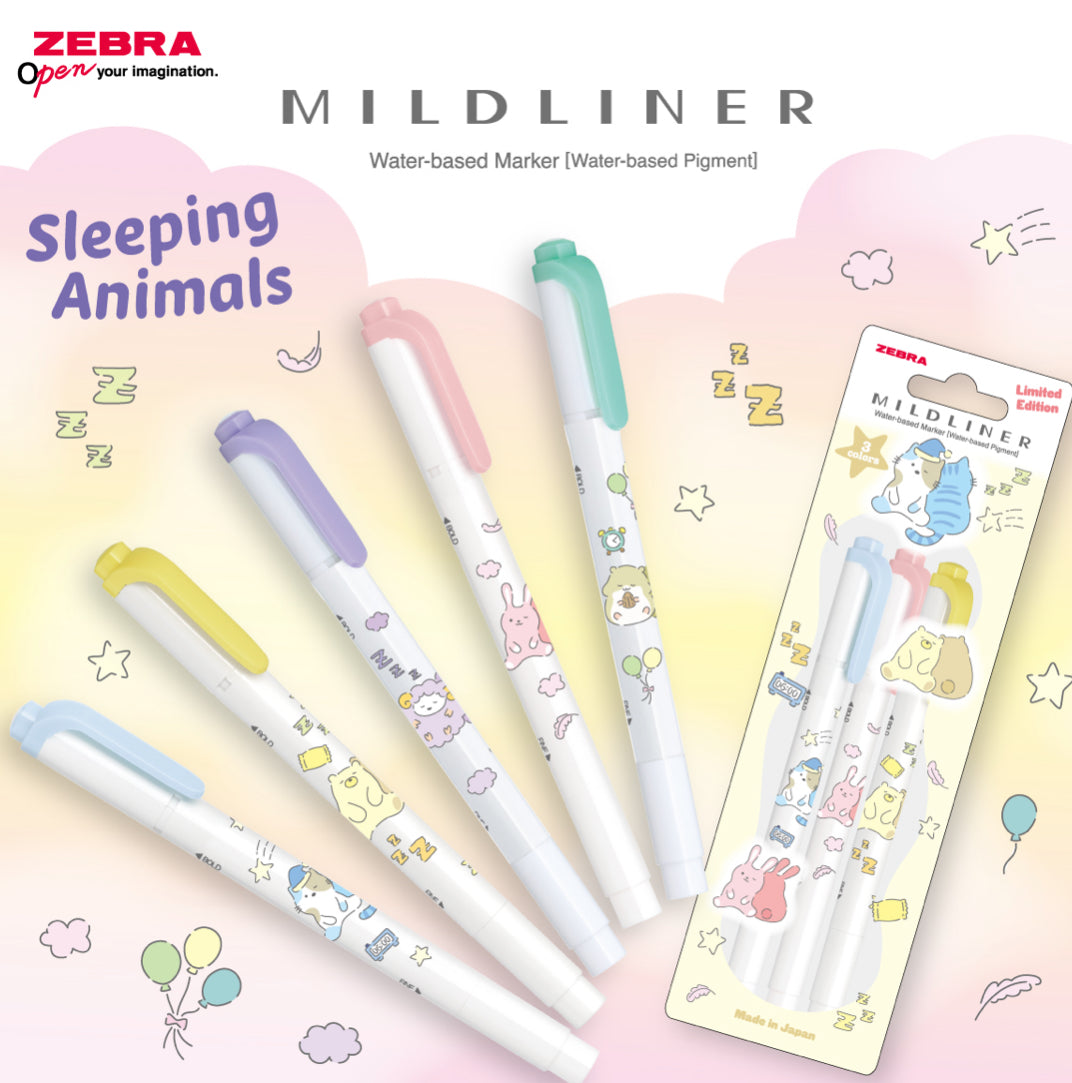 日本Mildliner 眠い好想睡系列柔和色螢光筆