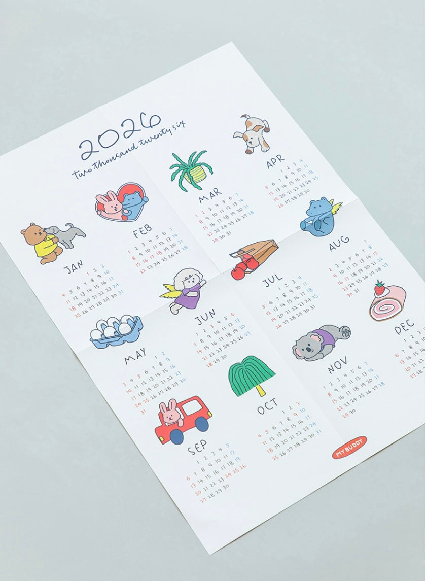 2026 Jelly bear - 檯面桌上月曆* [預購貨品，下單後14天出貨]