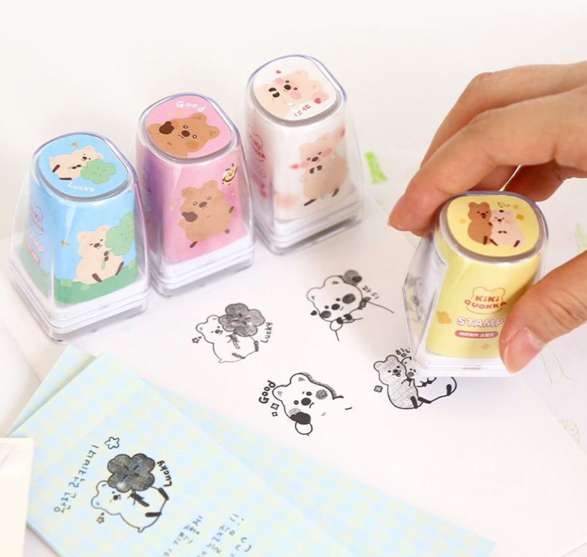 韓國Kiki Quokka 短尾袋鼠浸透印章 ：一共4 款