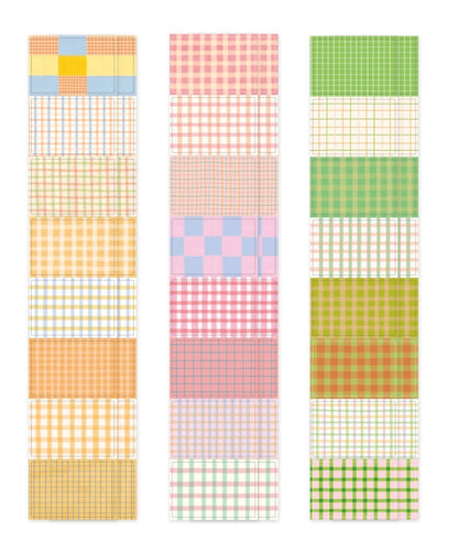 韓國By Nacoo Message and Label 盒仔貼紙 - 格仔 * [預購貨品，下單後一星期出貨]