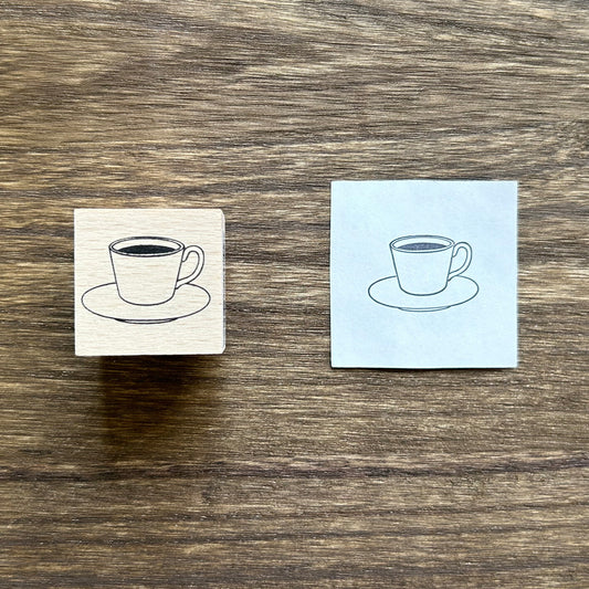 日本 I love Stamp 木製印章 - coffee or tea?