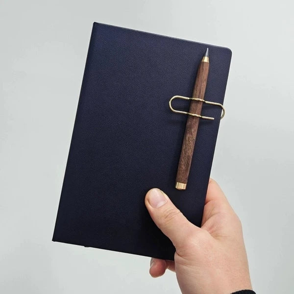 日本Log 萬字夾形金屬插筆夾