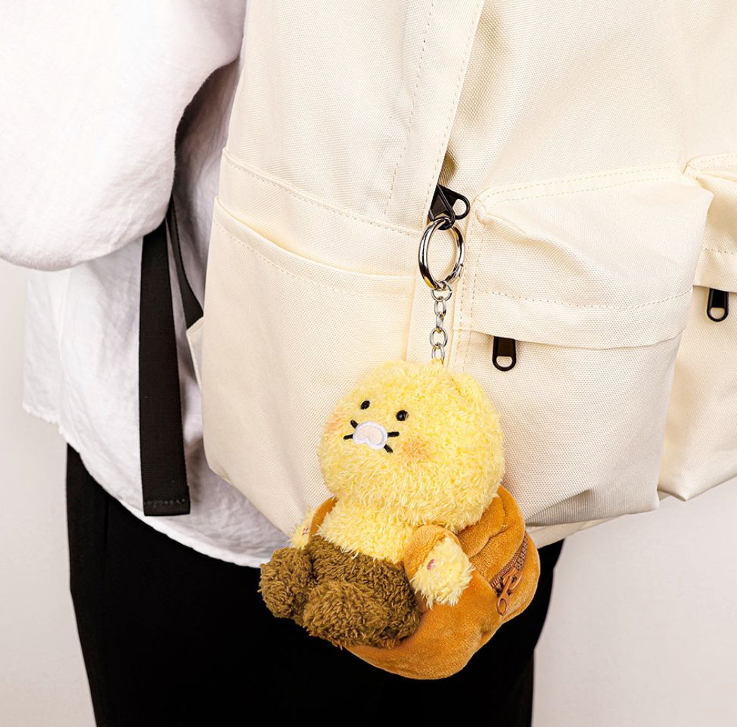 韓國春植毛絨絨鎖匙扣收納小包 [預購貨品，下單後14天出貨]