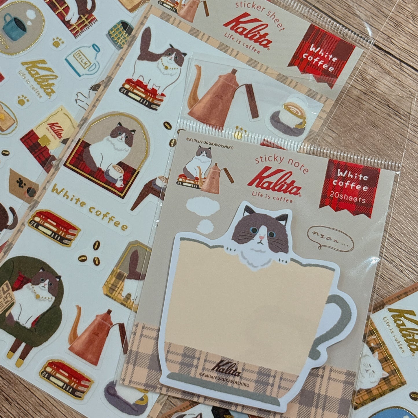 日本Kalita 貓咪咖啡館系列便條貼 - 一共4 款