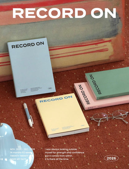 2026 韓國Record On A5 Size   🌈 Monthly + Weekly月週計劃 (預購商品)