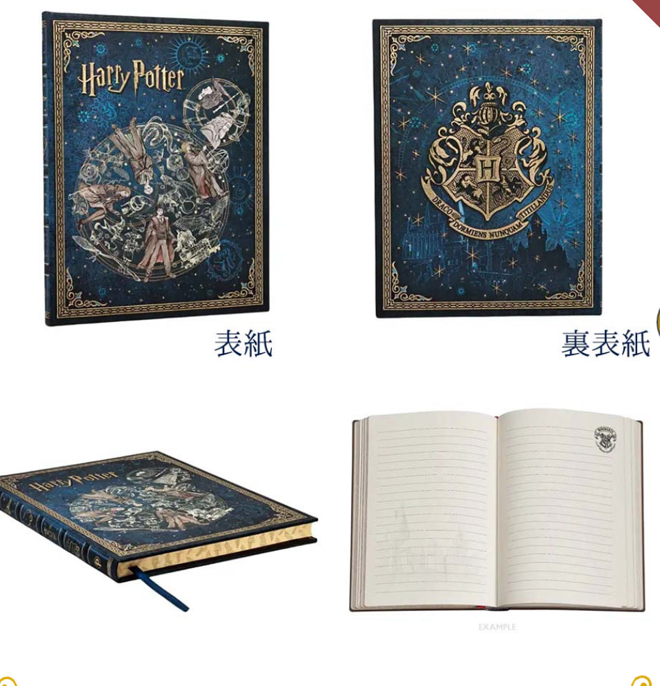 一本也免運費‼️ 哈利波特The Hogwarts Journal 限量經典熨金筆記本 -￼葛來芬多  (接受訂購: 兩星期後到貨）