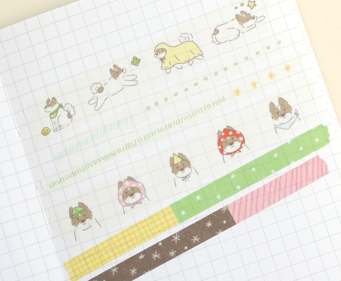 韓國 Wannais 和紙紙膠帶套裝 - 狗狗Buddy  [預購貨品，下單後14天出貨]