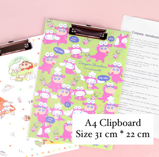 Crayon Shinchan 蠟筆小新 x 肉桂狗A4 Clipboard * [預購貨品，下單後14天出貨]