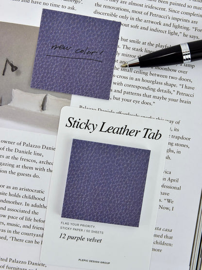 韓國Life Stationery Sticky Leather Lab 高貴的皮革系列便條貼 - 長方形