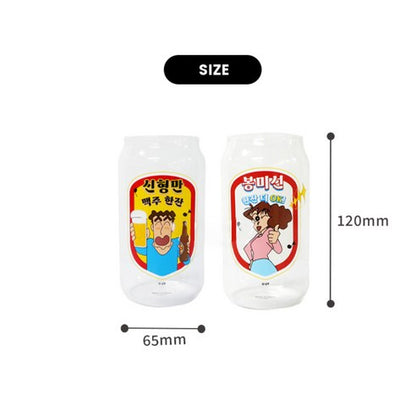 <新企劃> Crayon Shinchan 蠟筆小新 廣志與美冴 玻璃杯 330ml 2入組  * [預購貨品，下單後14天出貨]