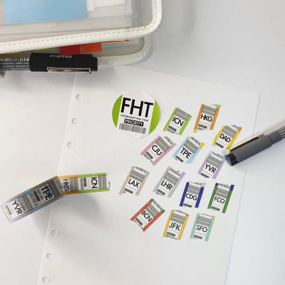 韓國Glen 我的航班Airport Code 紙膠帶* [預購貨品，下單後14天出貨]