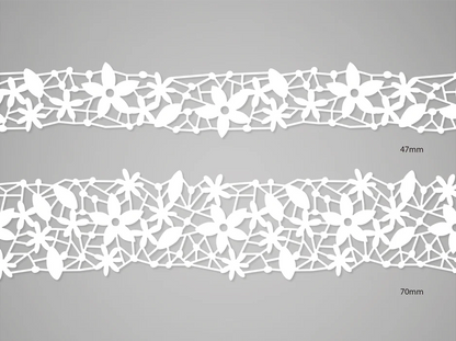 [7 月25 日截單］日本Lace Tape 系列White Lace紙膠帶 - Botanical Lace