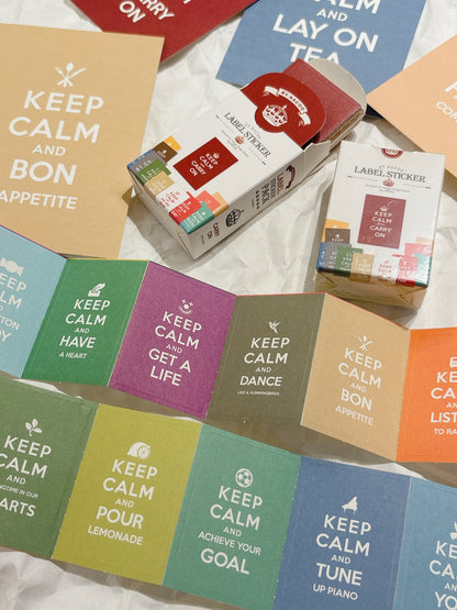 韓國By Nacoo Label Sticker - 英倫經典 Keep Calm * [預購貨品，下單後14天出貨]