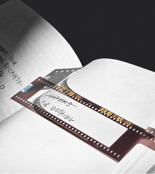 韓國Glen 菲林底片回憶錄透明Bookmark 書簽 - 黑色 / 啡色