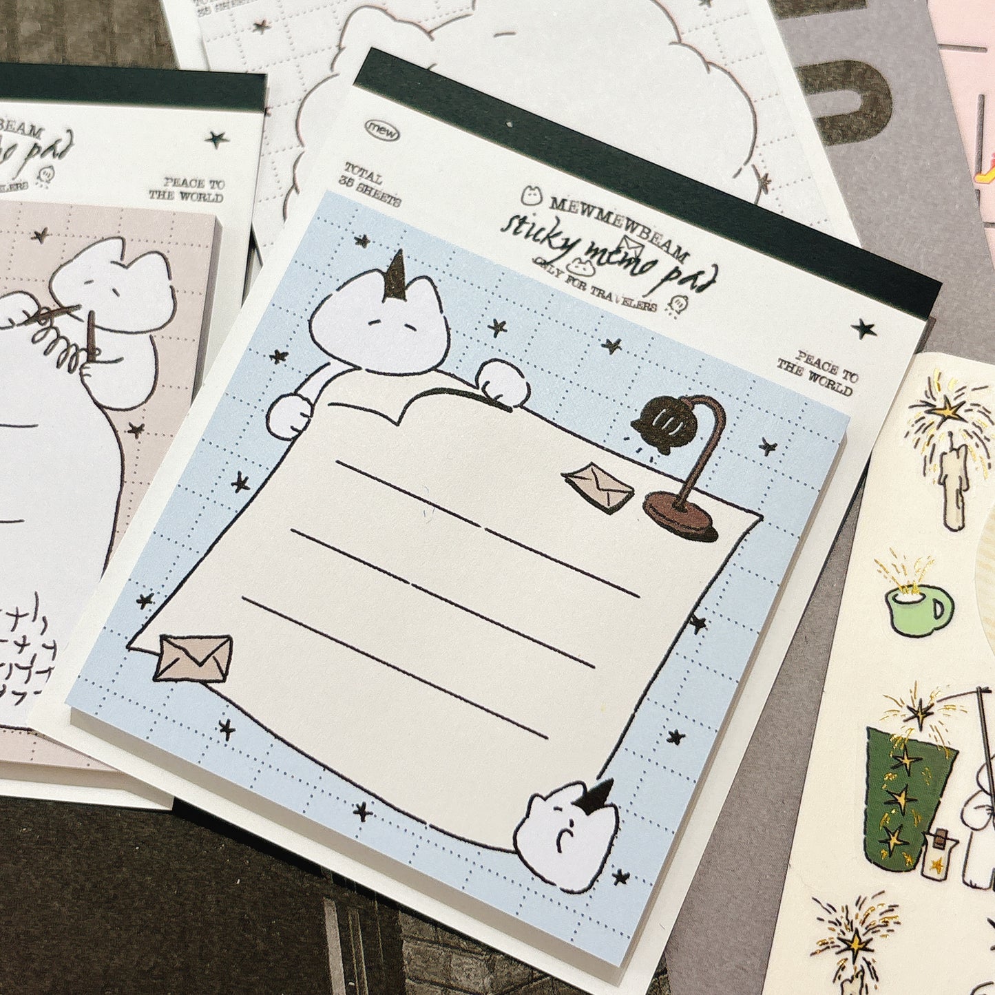 韓國Mewmewbeam 復古懷舊方形便條貼Sticky Memo