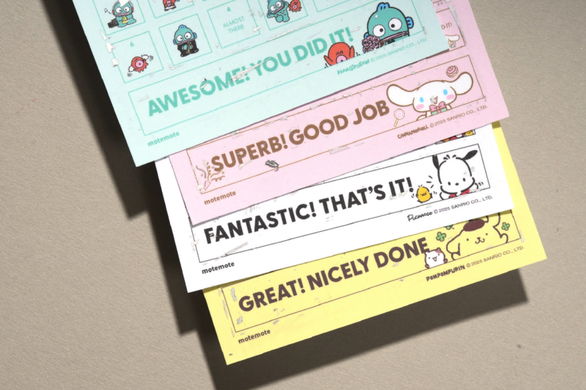 30天挑戰 - Habit tracker Sanrio 擦擦卡  (一套兩張）