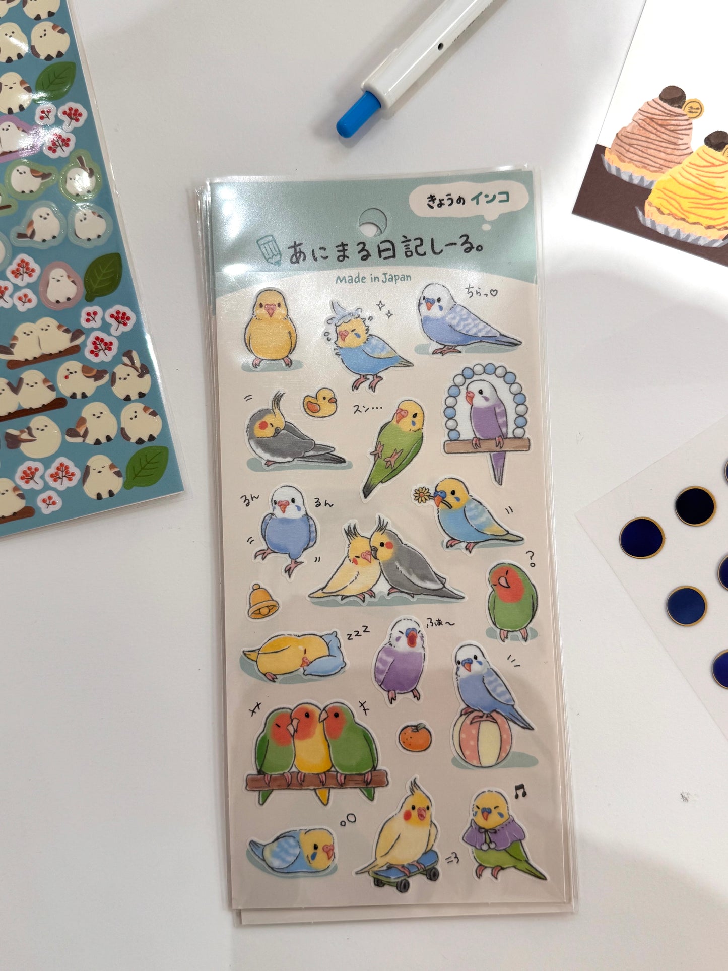 日本小鳥系列貼紙 - 鳥的日記