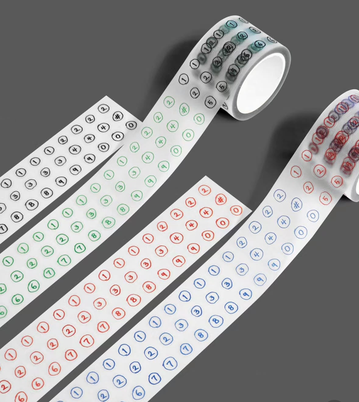 韓國原創Glen 「記錄我的生活系列」卷裝貼紙  - 數字和英文字母 (預購貨品，下單後14天出貨)