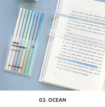 韓國Index Highlighter Long Sticky Memo  - Marshmallow / City Pop