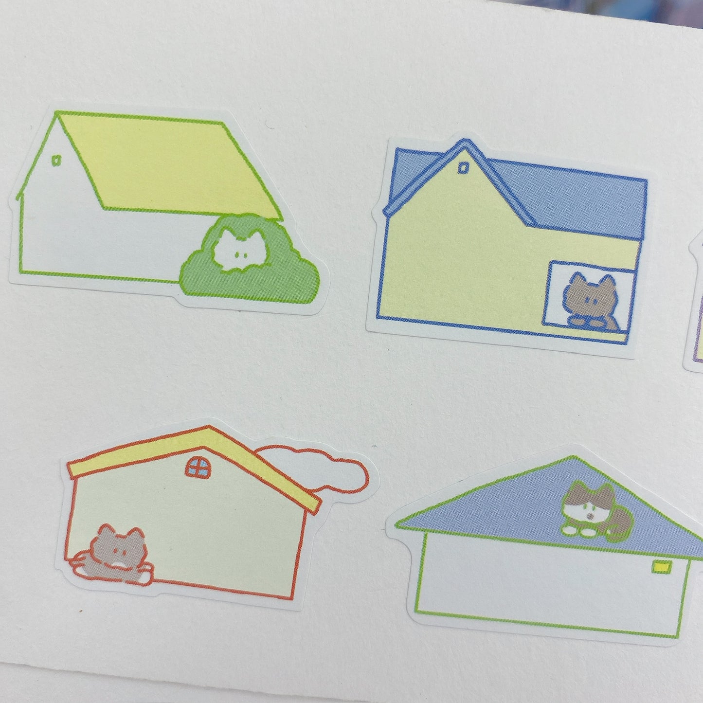 韓國 Cat Family 卷裝粒粒貼紙 : Sweet Home (增量5米一卷，可書寫）