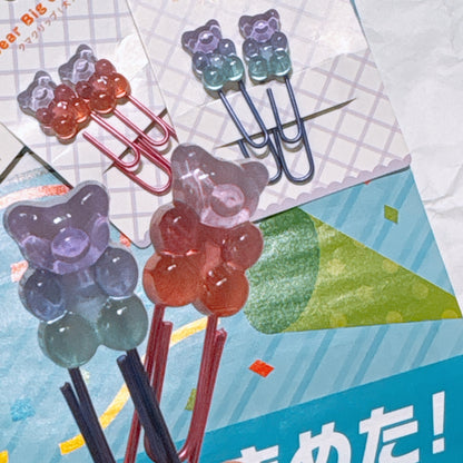 日本 echo Clip 熊仔糖 Gummy Bears 萬字夾 - 一套3個