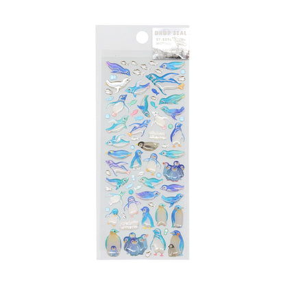 日本Active 水晶Seal Drops 系列貼紙 - 小小企鵝一家