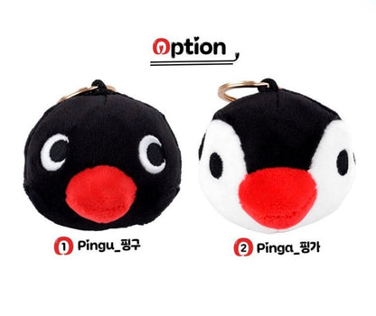 新品訂購88折‼️ 韓國企鵝家族Pingu Collection 毛公仔匙扣 - 圓碌碌企鵝  [預購貨品，下單後14天出貨]
