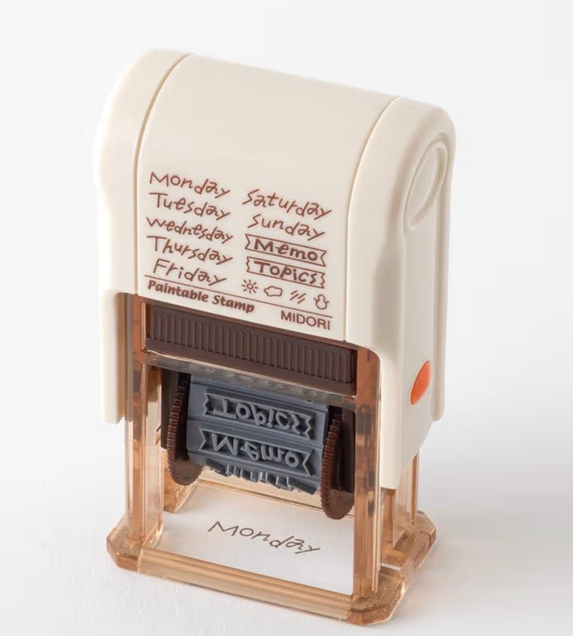《已有墨水，無需印台》日本Designphil Paintable Stamp : 星期款 ［預購貨品］