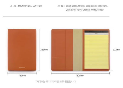 韓國Fenice Studio Multi Pockets A5 Writing Pad Folder 連A5 Writing Pad套裝 * [ 預購貨品 ]