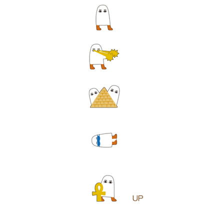 日本Kamio 細細粒手帳貼紙 - Medjed 大軍