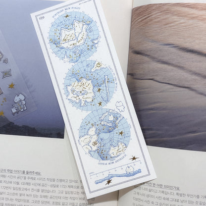 韓國Mewmewbeam 熨金 Vintage Map 書簽
