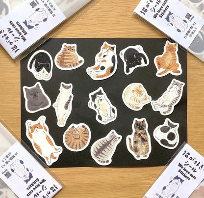 日本4 legs 彩繪貓咪系列: We Love Cats 手帳貼紙包 [預購貨品]
