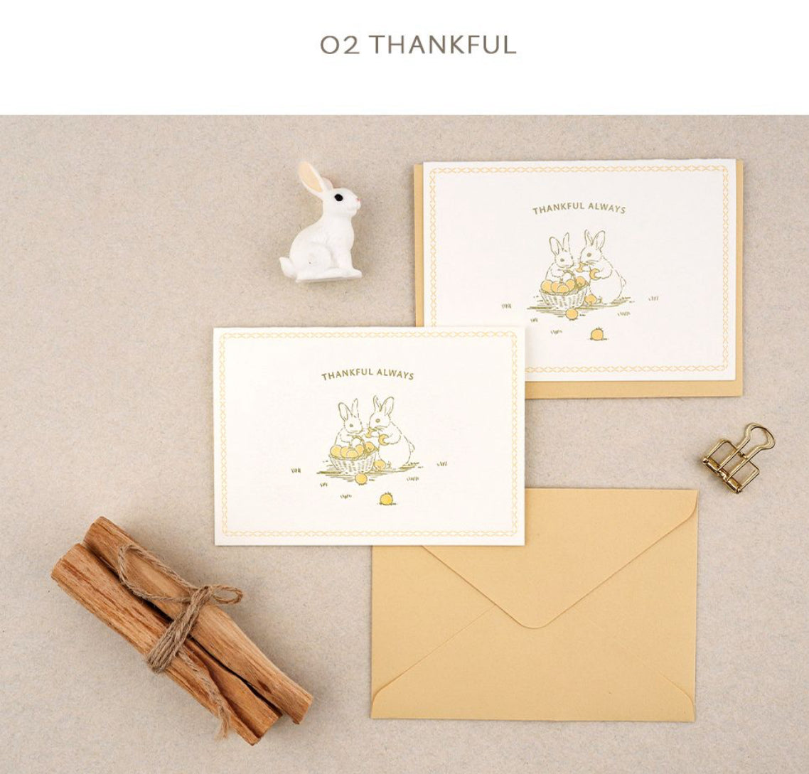 韓國Forest Memories Letter Press 心意卡 - 4 個選擇 （生日、感謝、萬用）