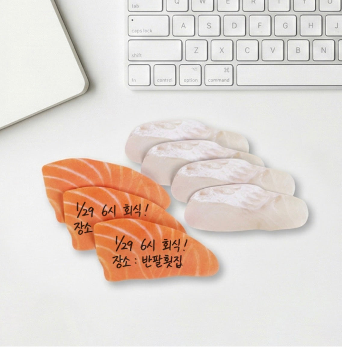 韓國Eight Mart 燒肉拼盤便條貼：野菜類 （秀珍菇、娃娃菜、生菜、紫蘇葉）