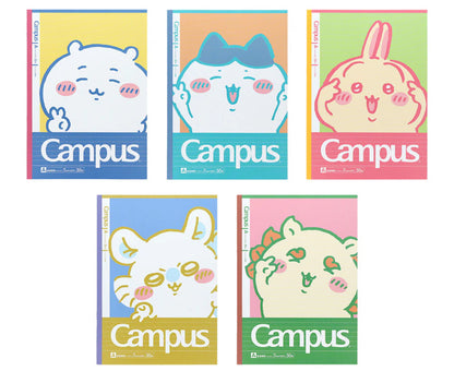 Chiikawa x Campus 大頭照片系列橫線筆記本套裝 - 一套5 入* [預購貨品，下單後14天出貨]