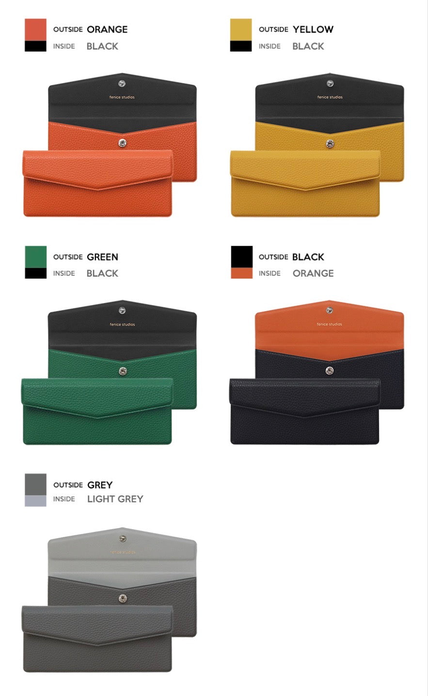 韓國 Fenice Studio Long Cash Wallet - 10 色選擇  * [預購貨品，下單後14天出貨]