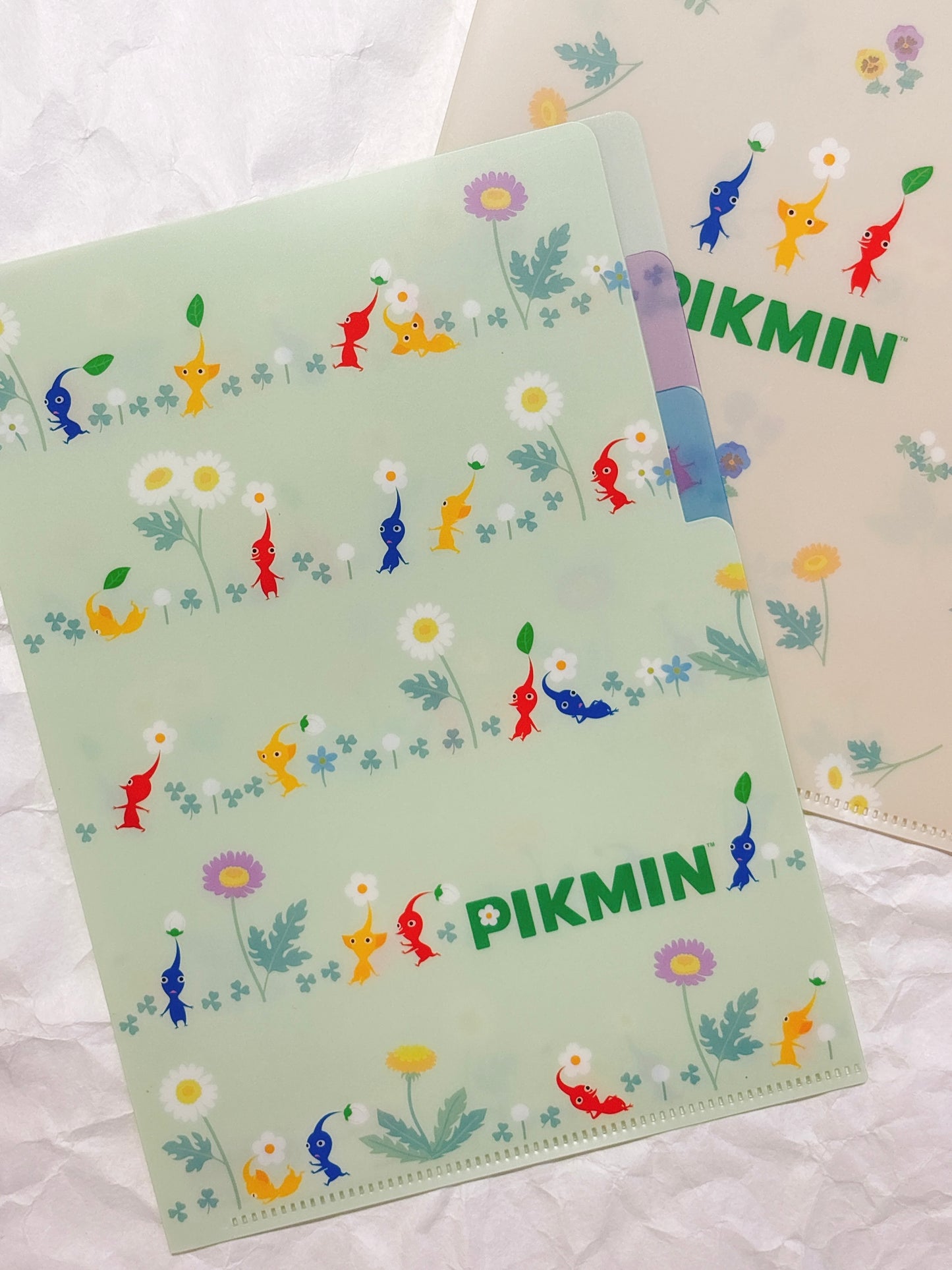 日本任天堂Pikmin A5 3 pocket 文件夾 兩色可選 💚💛預購貨品