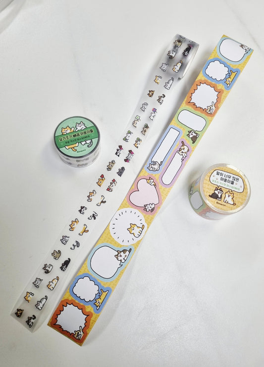 韓國 Doehye Drawing 貓咪四部曲卷裝貼紙 ：第四部曲 - 貓咪想對奴才說（可書寫）預購貨品