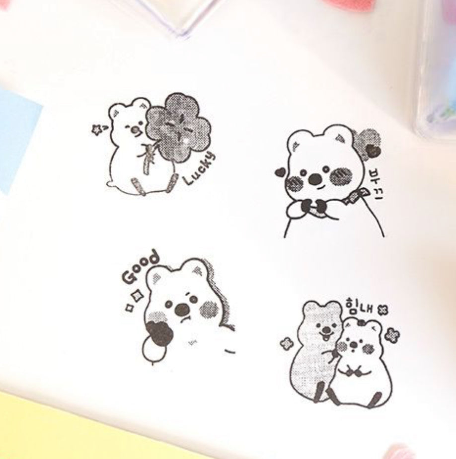 韓國Kiki Quokka 短尾袋鼠浸透印章 ：一共4 款