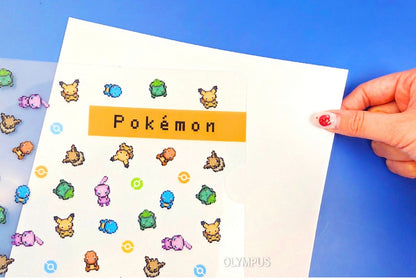 韓版Pokemon 寵物小精靈Pixel 系列 - 像素版A4 文件夾