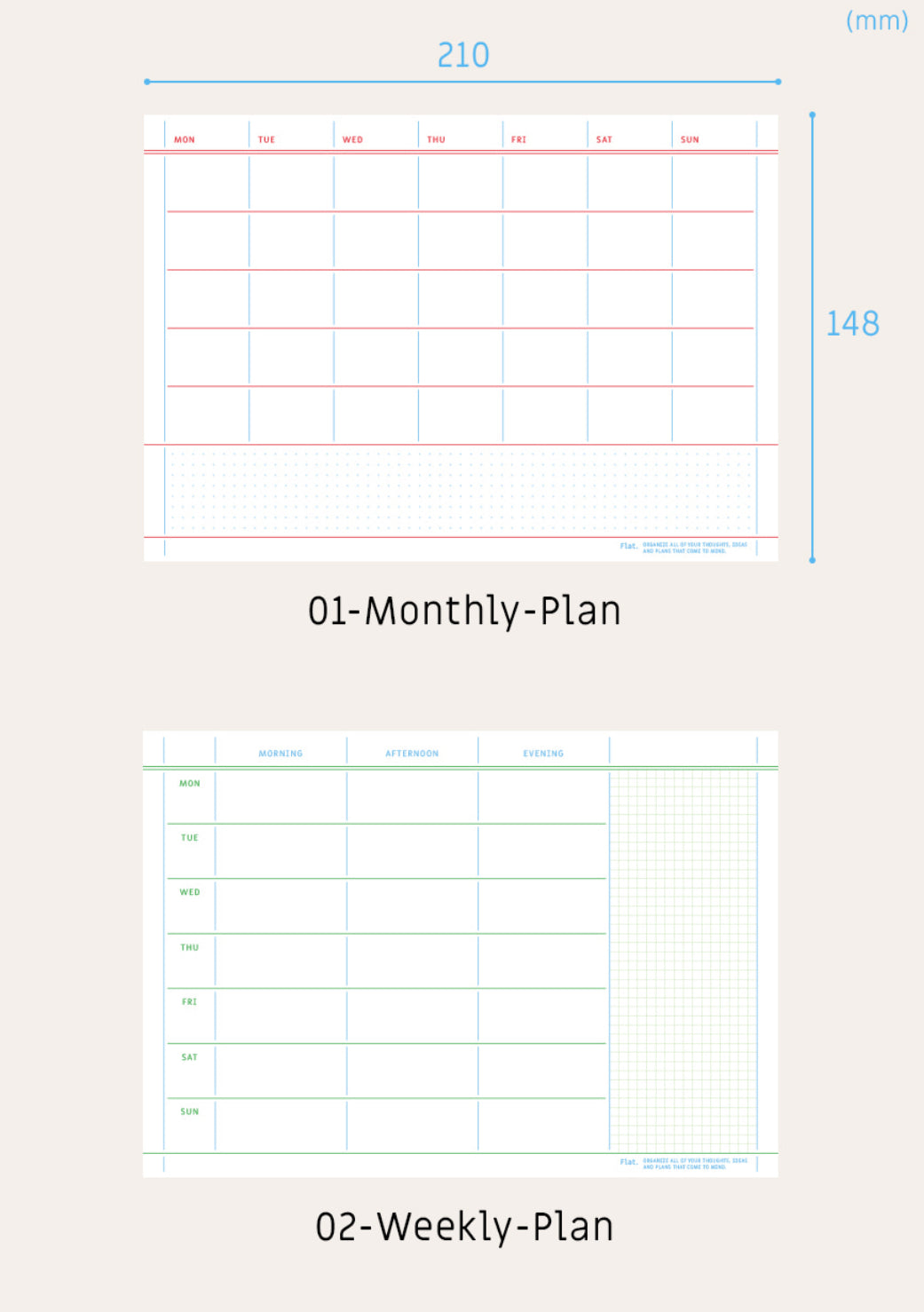 Every Day Schedule Pad (A5 Size)