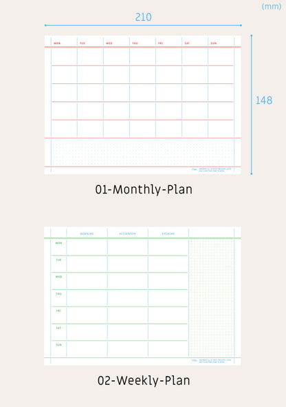 Every Day Schedule Pad (A5 Size)