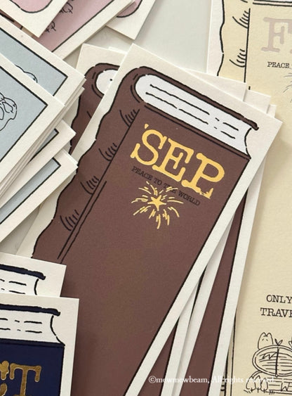 韓國Mewmewbeam 熨金銀 誕生月份專屬書簽 - 12 款選擇* [預購貨品，下單後14天出貨]